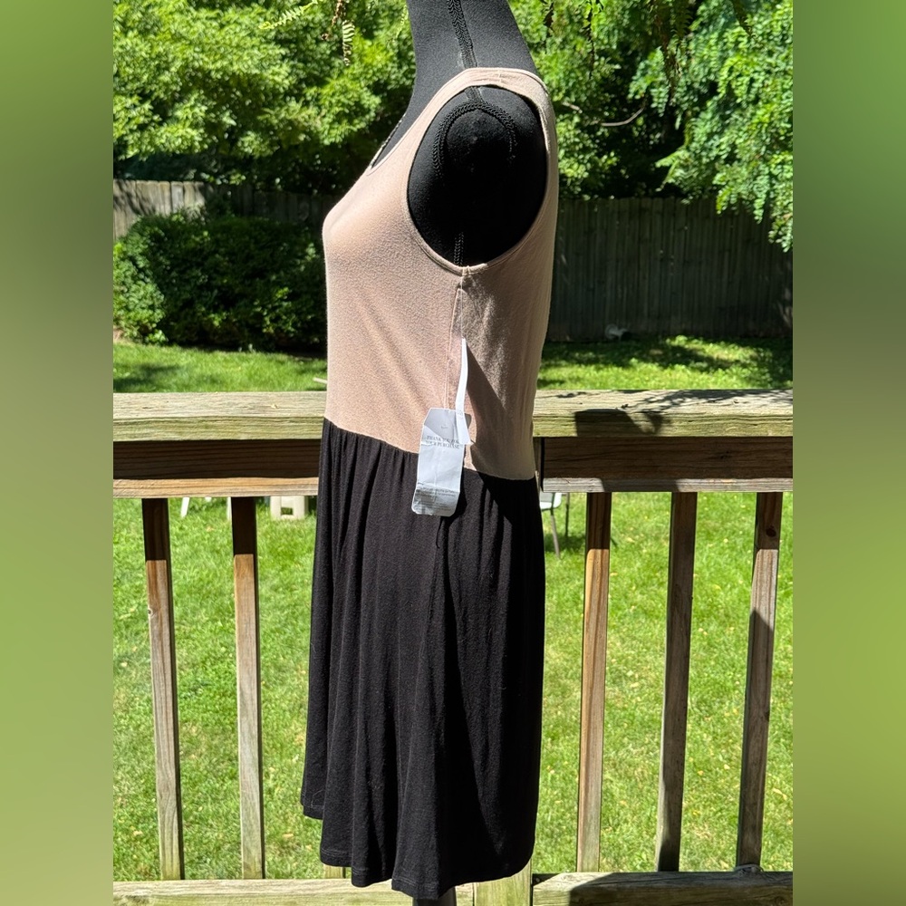 Design History Two-Tone black tan neutral sleeveless Dress large NWT - Picture 2 of 6